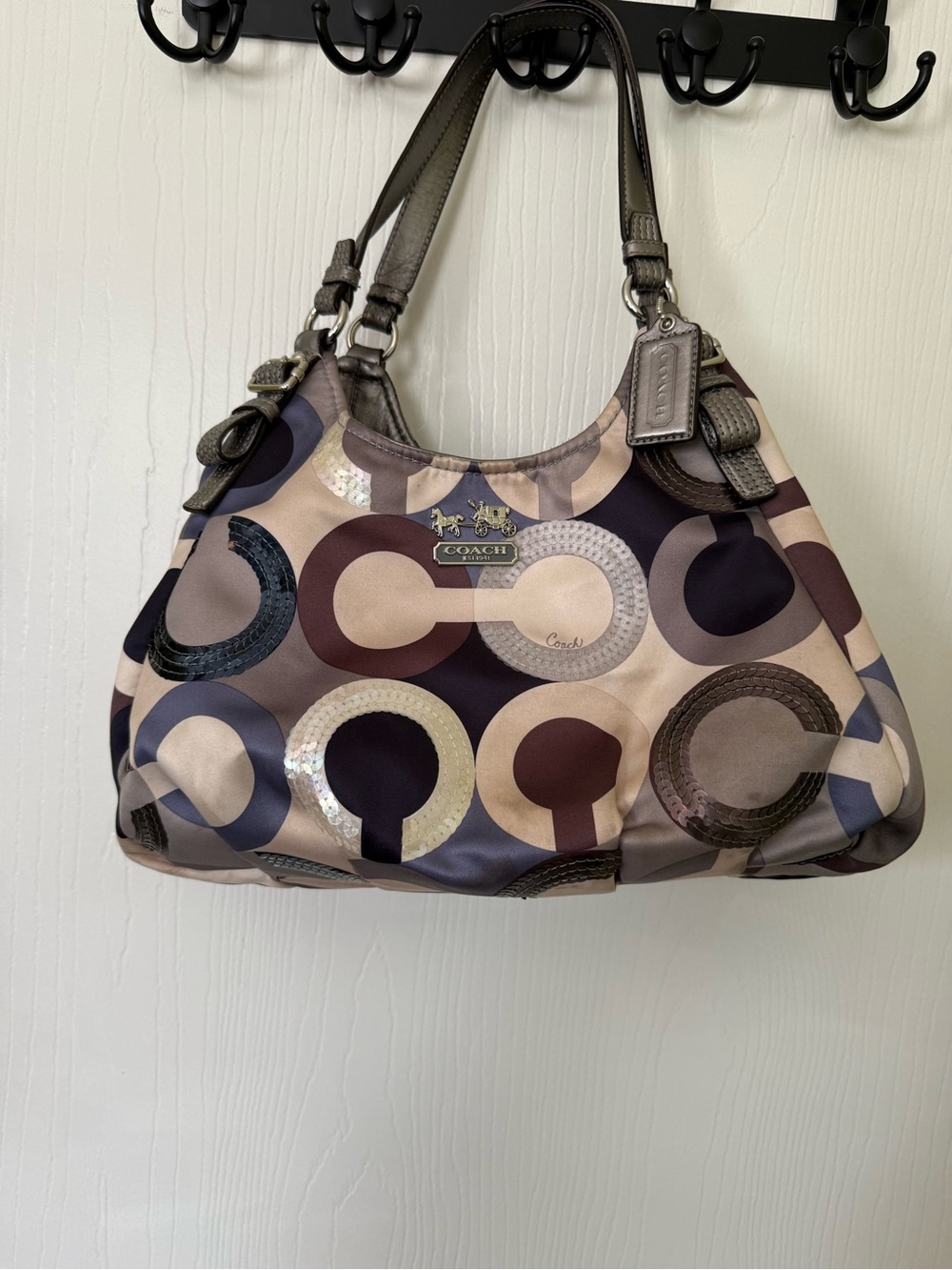 Coach Madison Op Art Sequin Maggie shoulder bag